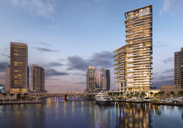 The Vela, Dorchester Collection, Dubai ... construction work on the 150-m building began late last year.